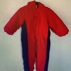 Vibrant Red and Blue Kids Footie
